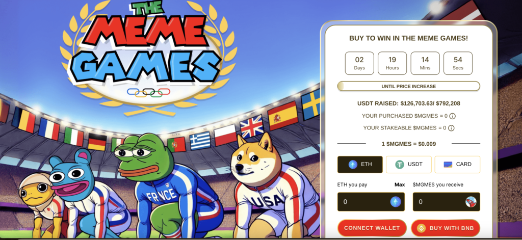 Olympic-Themed Meme Coin $MGMES Scores $100k in Fast Presale: Could The ...